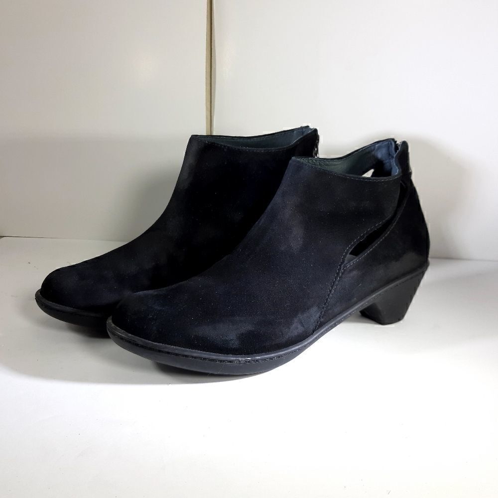 Dansko women's BONITA black leather Cut Out Bootie Ankle Boots Size EU38 US7-7,5
